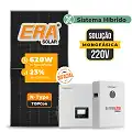 Gerador de Energia Solar Off Grid Interativo Luxpower Telhado Fibro Parafuso Madeira SGF 17,36KWP ERA BIF 620W GEN-LB-EU 10KW AC 220 MONO DC48V BAT. LITIO 15,36kWh