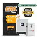 Gerador de Energia Solar Off Grid Interativo Luxpower Laje Inclinação SGF 7,44KWP ERA BIF 620W GEN-LB-EU 5KW AC 220 MONO DC48V BAT. LITIO 5,12kWh