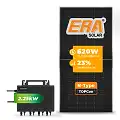 Gerador de Energia Solar Microinversor Growatt Telhado Fibro Parafuso Madeira SGF 7,44KWP ERA N-TYPE MONO 620W NEO 2.25KW 4MPPT MONO 220V