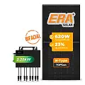 Gerador de Energia Solar Microinversor Growatt Telhado Fibro Parafuso Metal SGF 7,44KWP ERA BLACK FRAME 620W NEO 2.25KW 4MPPT MONO 220V