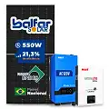 Gerador de Energia Solar Off Grid Interativo Must Sem Estrutura SGF 6,6KWP FINAME 550W PV29 LHP 5KW AC120V DC48V BAT. LITIO 5.12KWH 100A