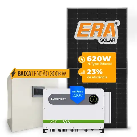 Gerador de Energia Solar Mercado Livre Growatt Baixa Tensão Sem Estrutura SGF 84,32KWP ERA N-TYPE MONO 620W MAX XL2 75KW 8MPPT TRIF 220V