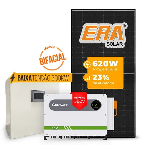 Gerador de Energia Solar Mercado Livre Growatt Baixa Tensão Sem Estrutura SGF 99,20KWP ERA BLACK FRAME 620W MAX 75KW 7MPPT TRIF 380V