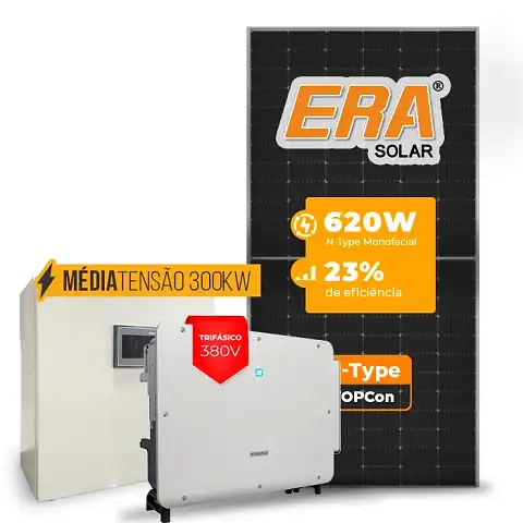 Gerador de Energia Solar Mercado Livre Sungrow Média Tensão Sem Estrutura SGF 124,00KWP ERA N-TYPE MONO 620W SG P2 75KW 8MPPT TRIF 380V