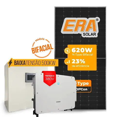Gerador de Energia Solar Mercado Livre Sungrow Baixa Tensão Sem Estrutura SGF 719,20KWP ERA BIFACIAL 620W SG P2 75KW 8MPPT TRIF 380V