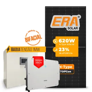 Gerador de Energia Solar Mercado Livre Sungrow Baixa Tensão Sem Estrutura SGF 838,24KWP ERA BLACK FRAME 620W SG P2 75KW 8MPPT TRIF 380V
