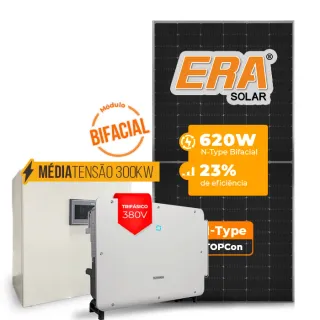 Gerador de Energia Solar Mercado Livre Sungrow Média Tensão Sem Estrutura SGF 81,84KWP ERA BIFACIAL 620W SG P2 75KW 8MPPT TRIF 380V