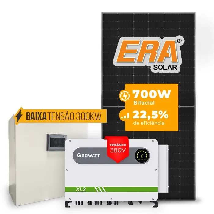 Gerador de Energia Solar Mercado Livre Growatt Baixa Tensão Sem Estrutura SGF 350,00KWP ERA HJT BIFACIAL 700W MAX 75KW 7MPPT TRIF 380V