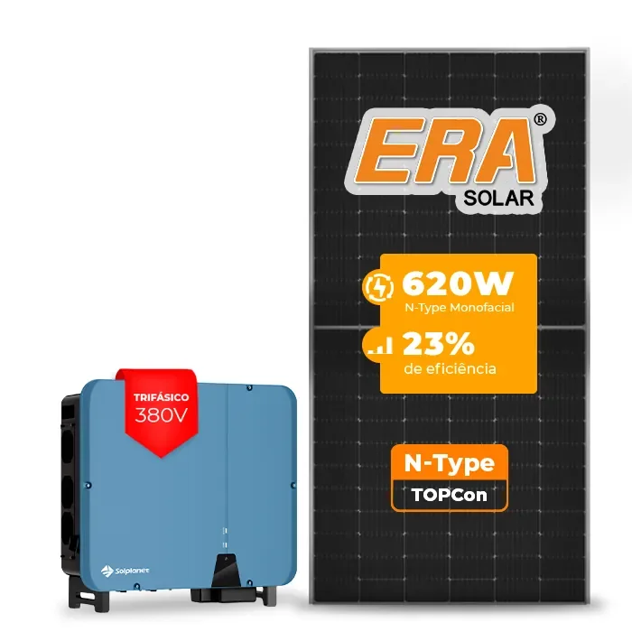 Gerador de Energia Solar On Grid Solplanet Telhado Fibro Parafuso Madeira SGF 57,04KWP ERA N-TYPE MONO 620W ASW 50KW 5MPPT TRIF 380V