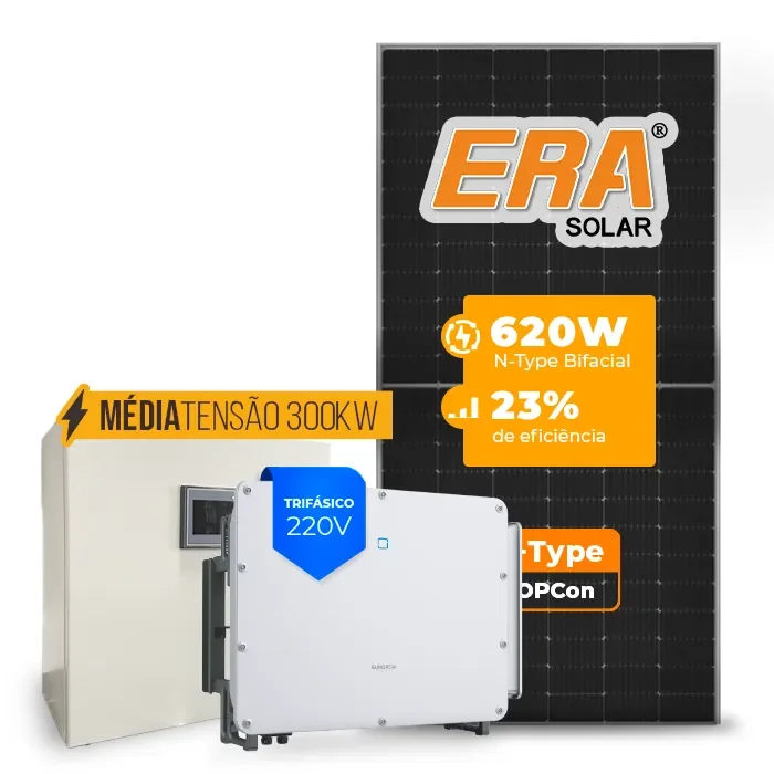 Gerador de Energia Solar Mercado Livre Sungrow Média Tensão Sem Estrutura SGF 94,24KWP ERA N-TYPE MONO 620W SG 75KW 7MPPT TRIF 220V